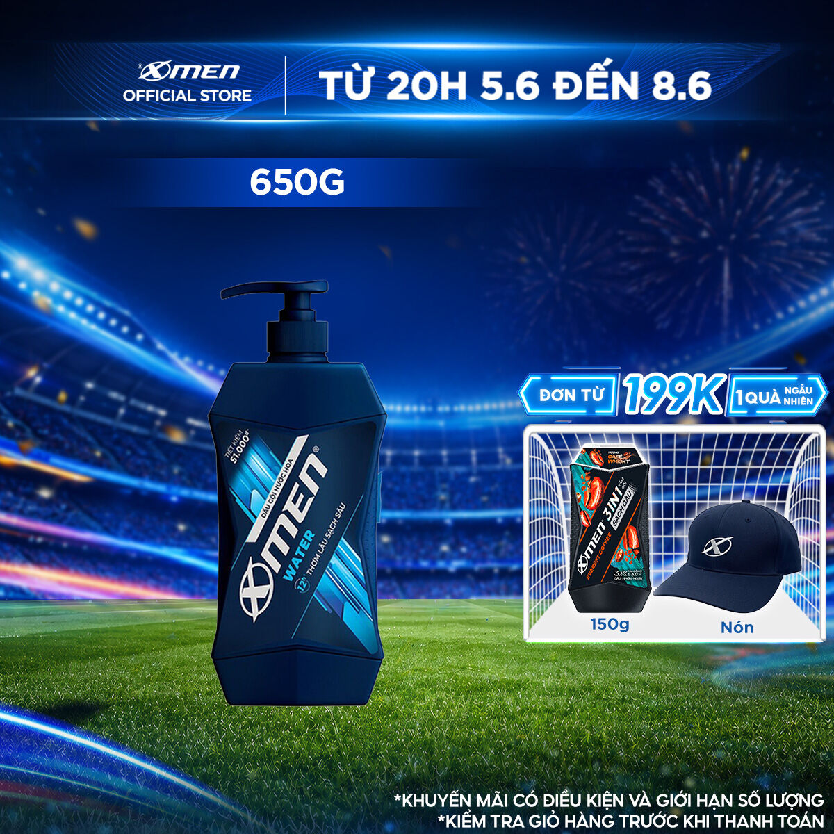Dầu Gội Nước hoa X-Men Water 650g