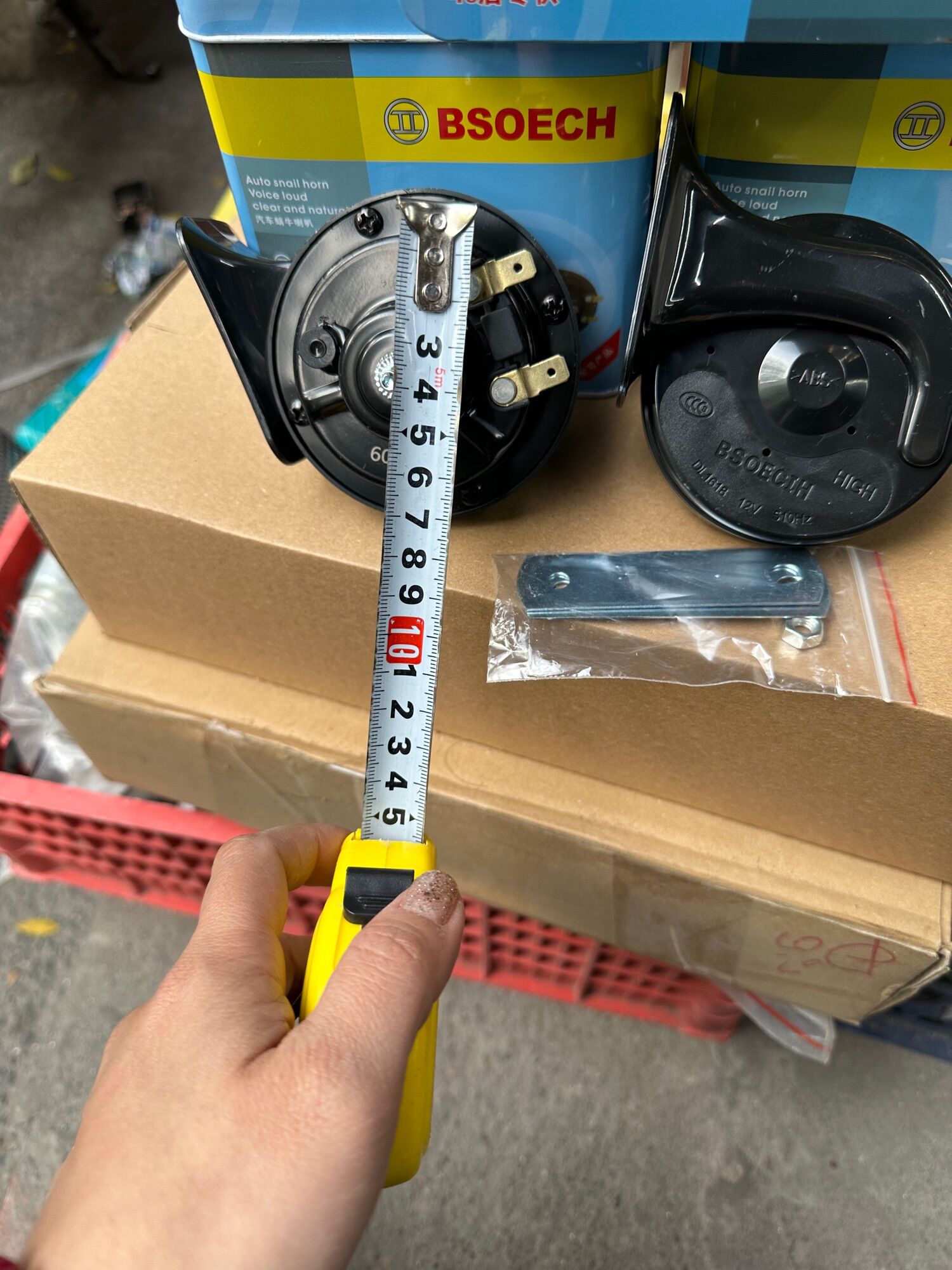 Còi sên Bsoech hộp sắt đủ 12V/24V