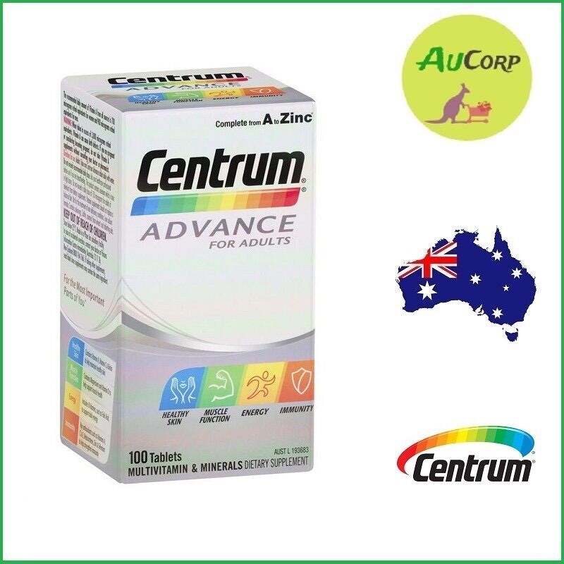 Vitamin tổng hợp cho Người Lớn - Centrum Advance For Adults - ÚC - 100 viên - Dành cho người dưới 50 tuổi