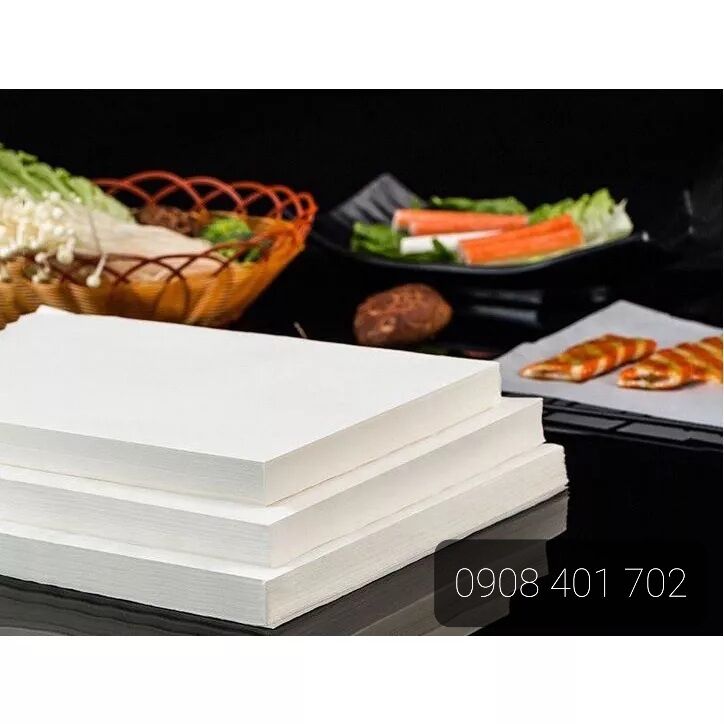 [500 tờ] Giấy thấm dầu thực phẩm/ giấy lót khay/dĩa