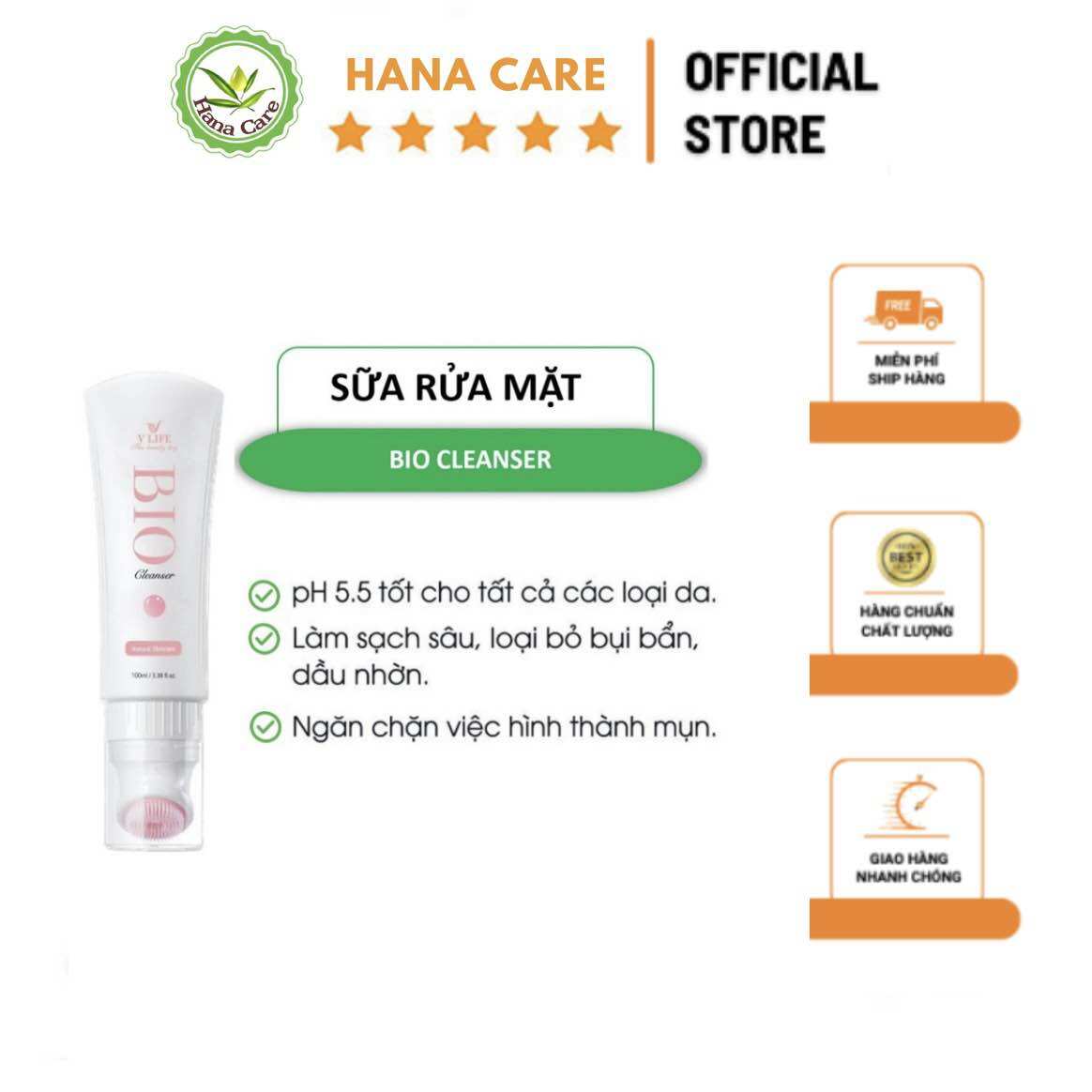 Sữa rửa mặt sinh học Vlife