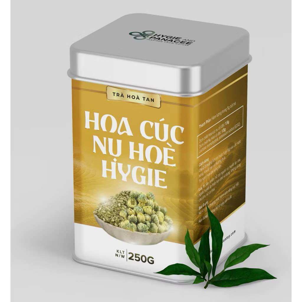 Trà hòa tan Hoa Cúc Nụ Hòe Hygie thanh nhiệt, giải độc, ổn định huyết áp ( hộp 150g 30 gói)