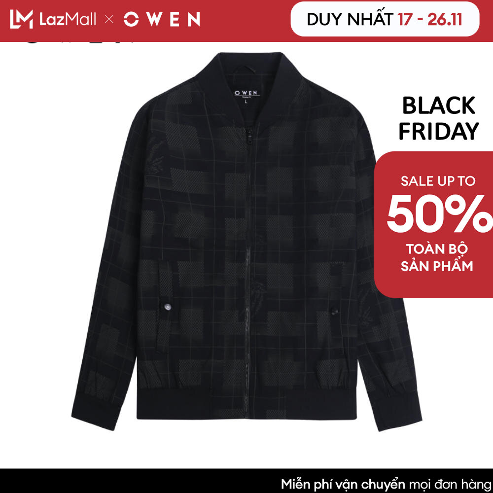 OWEN - Jacket Regular Fit JK231600 màu Đen chất liệu Polyester
