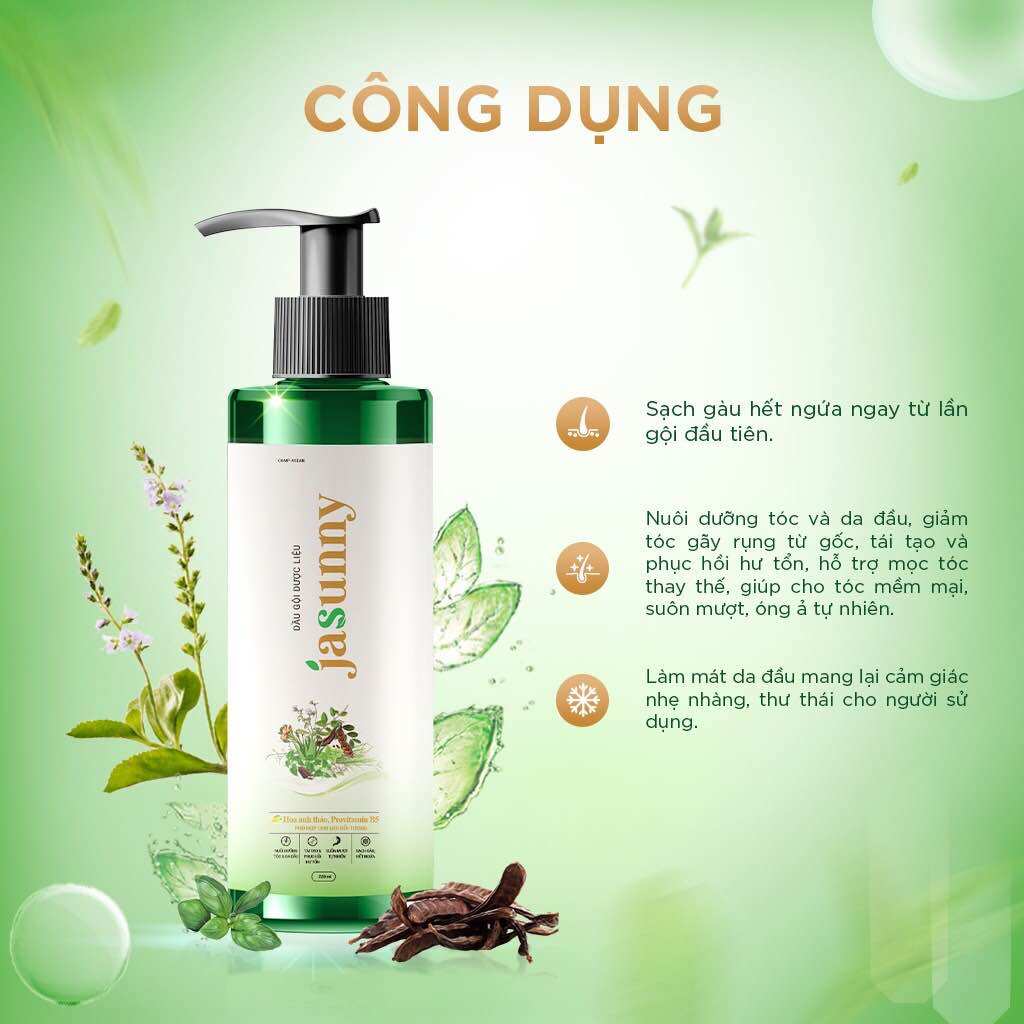 Dầu gội Thảo dược Jasunny chai 220ml