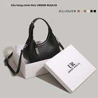 URCDN RDALVO | Túi Đeo Vai Nữ Da Thật Phong Cách Retro Hình Mặt Trăng Dùng Được Cho Nam Nữ Túi Đa Năng Dùng Hàng Ngày Túi Xách Cao Cấp