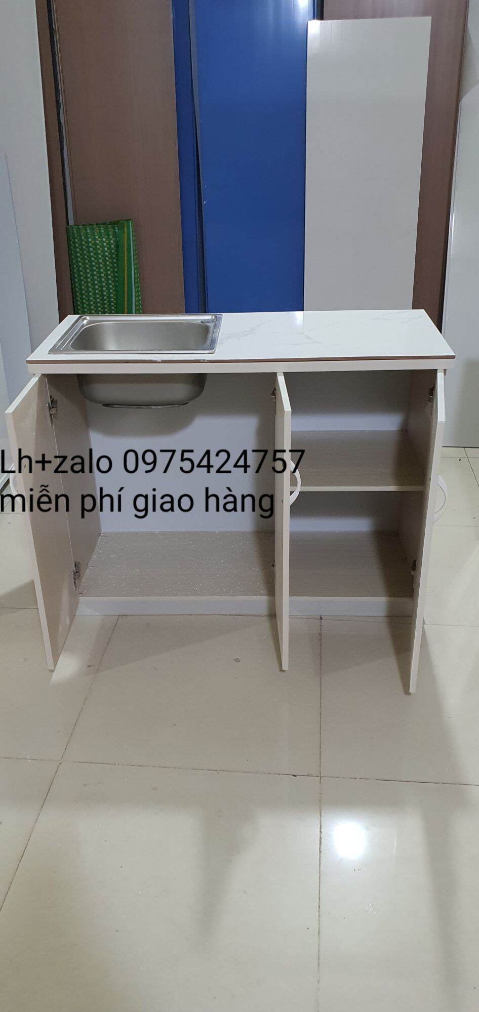 tủ bếp mini sẵn bồn mặt gạch giá xưởng