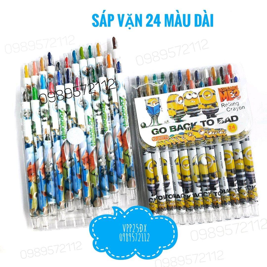 Bút sáp vặn 24 màu thân dài 1336