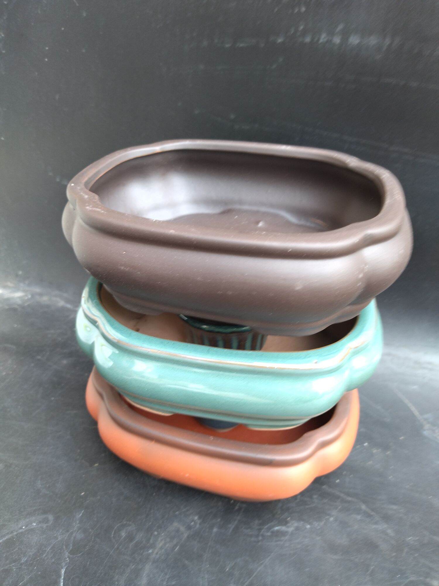 combo 3 chậu gốm đất nung 17×14×5