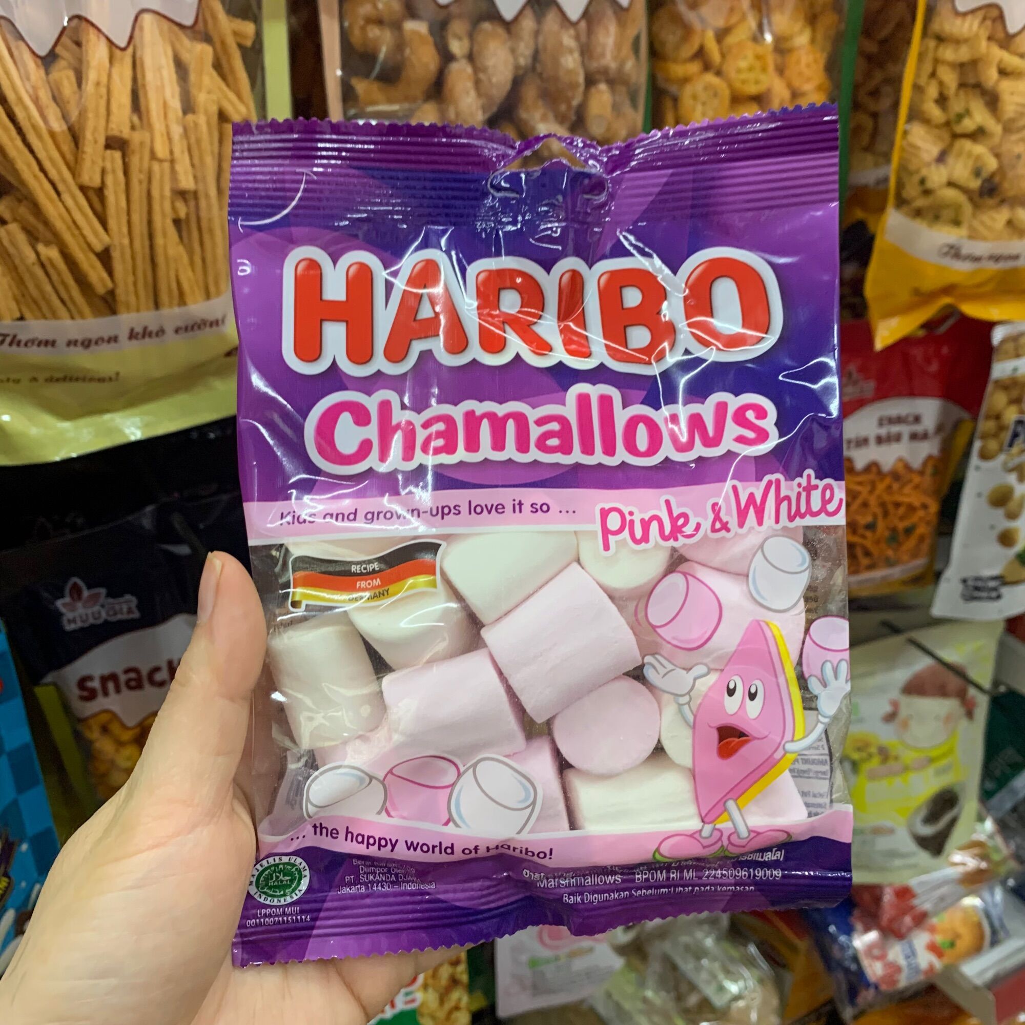 Kẹo xốp Haribo Chamallows gói 80g