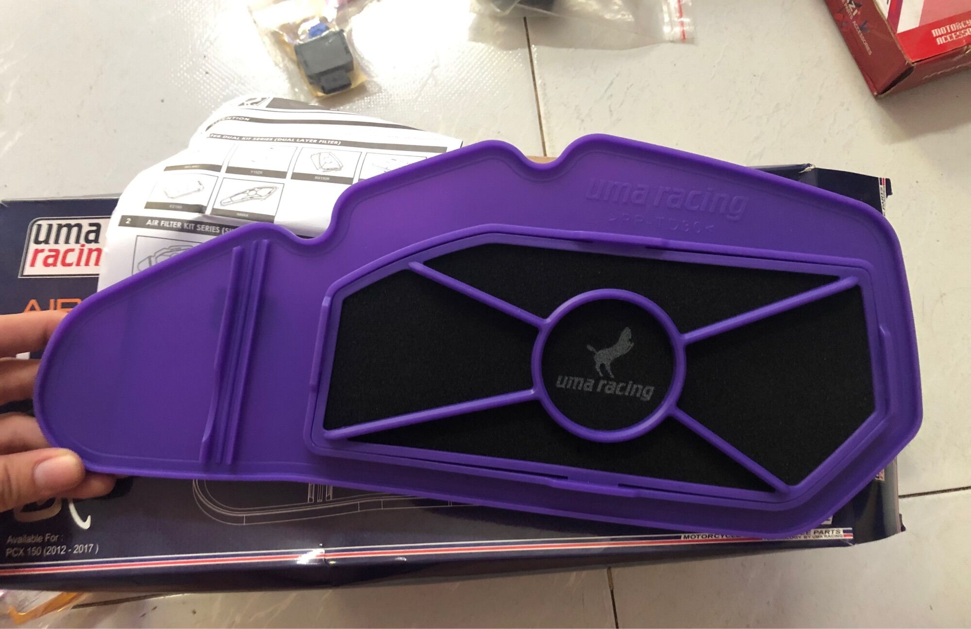 Lọc gió Uma Racing dành cho Vario, Click, Air Blade, SH Mode.