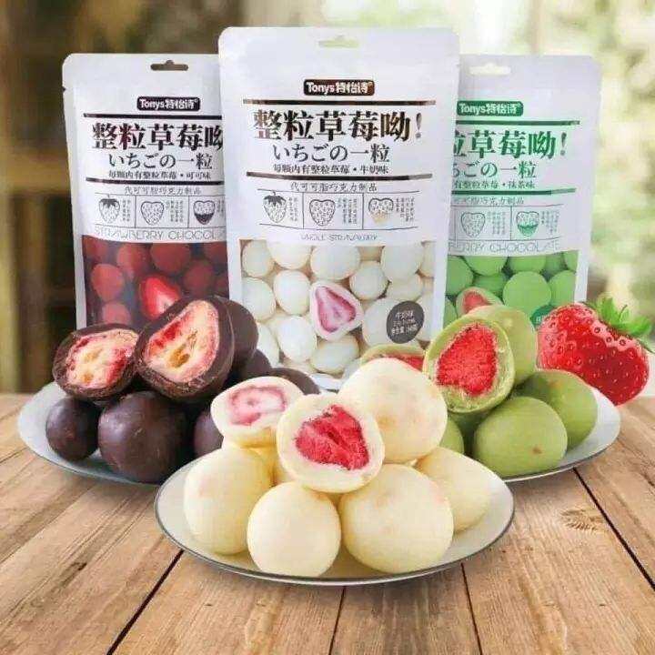 SOCOLA BỌC DÂU TÂY SẤY KHÔ 3 VỊ