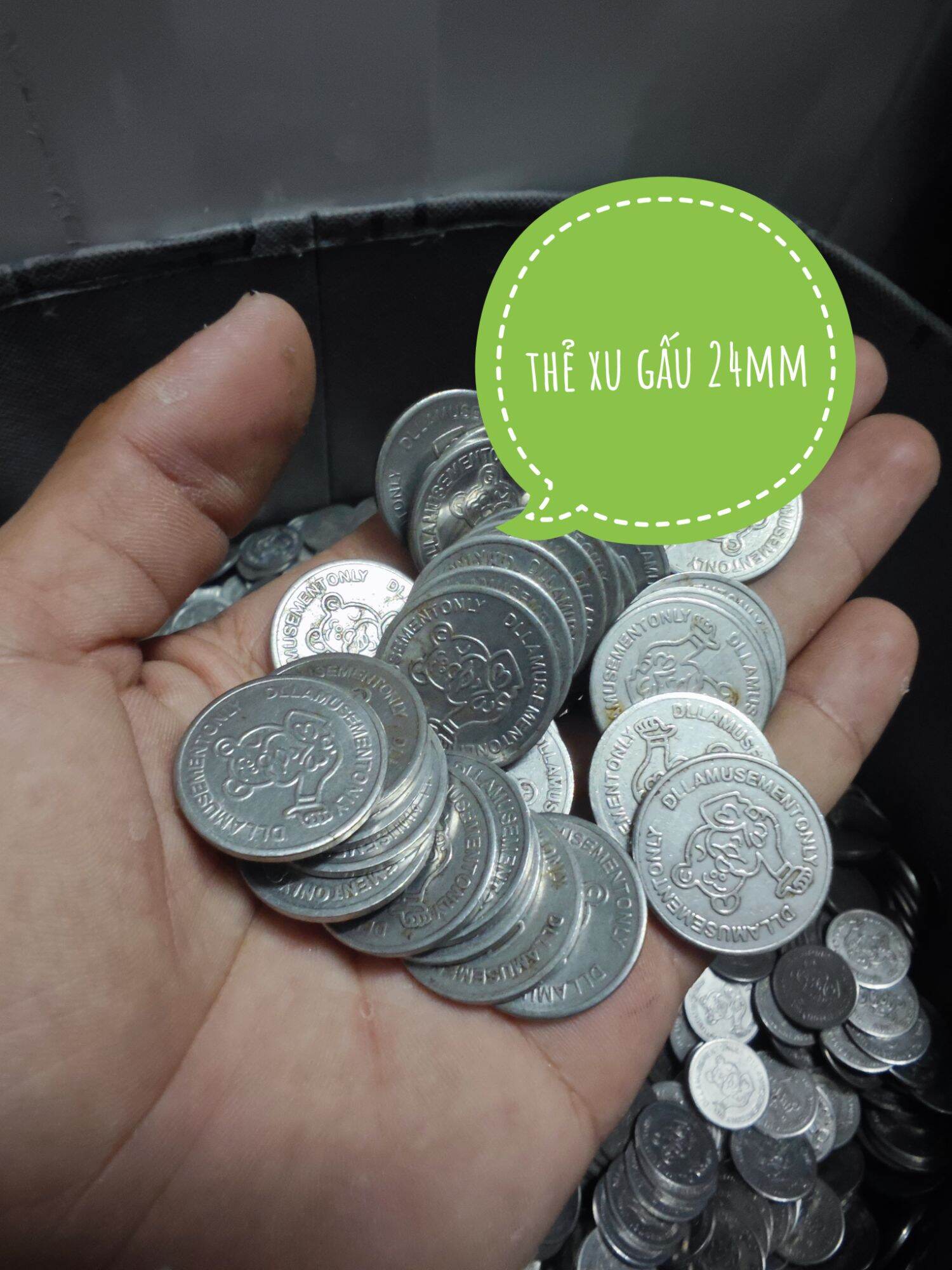 xu thẻ game 24mm (combo 50 xu gấu) cũ đã sử dụng
