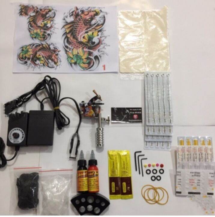 Bộ kit 1 máy xăm dành cho người mới học xăm D1