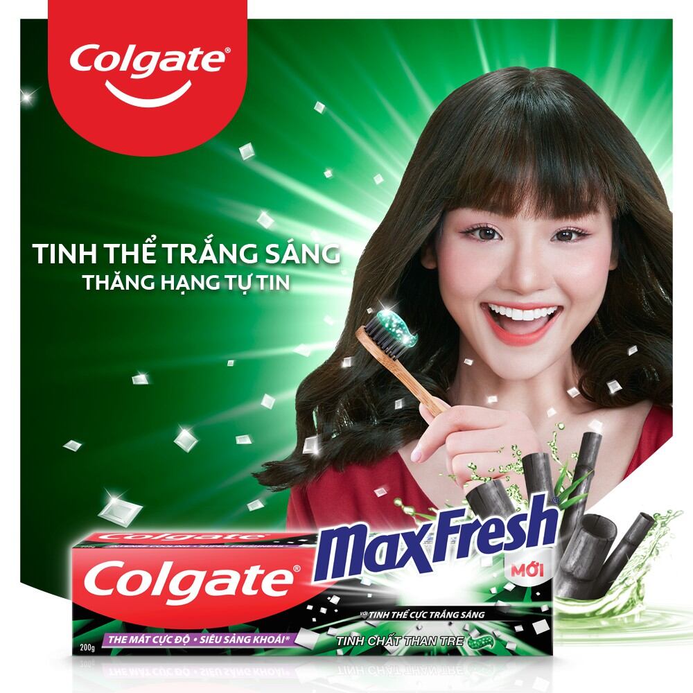 kem đánh răng Colgate maxfresh than tre (3cây x 225g)