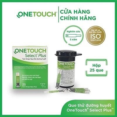 Hộp 25 Que Thử Đường Huyết Onetouch Select Plus