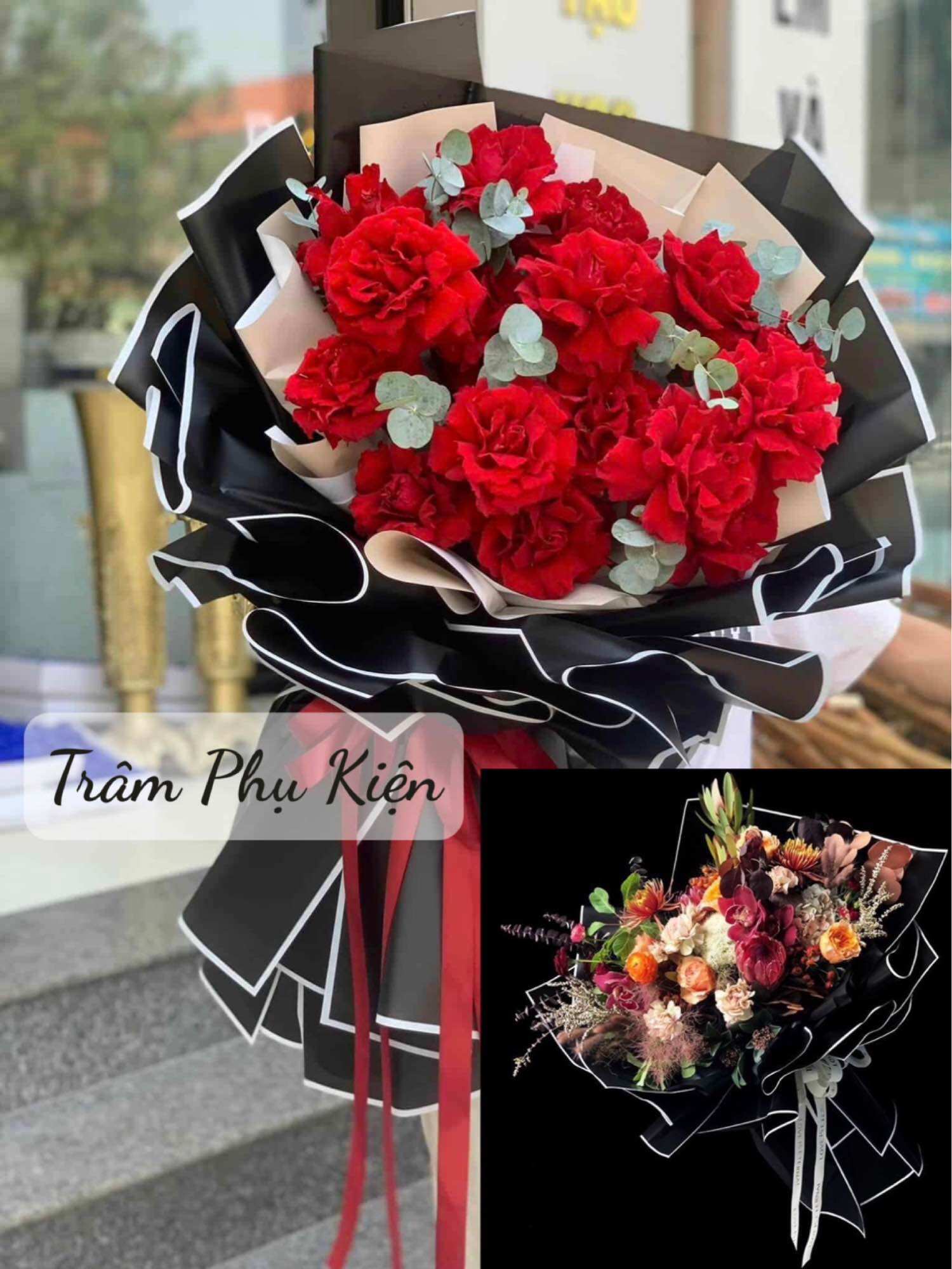 Giấy bóng mờ viền đồng bó hoa (Tập20 tờ)