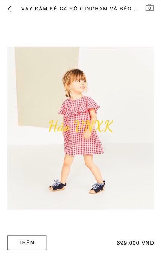 Đầm caro baby Việt Nam xuất khẩu xịn xò .