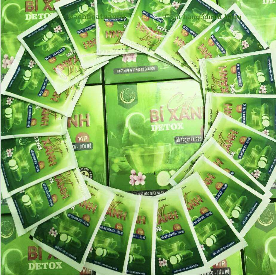 (HỘP 20 GÓI) Cốt Bí Xanh Giảm Cân Detox Vip