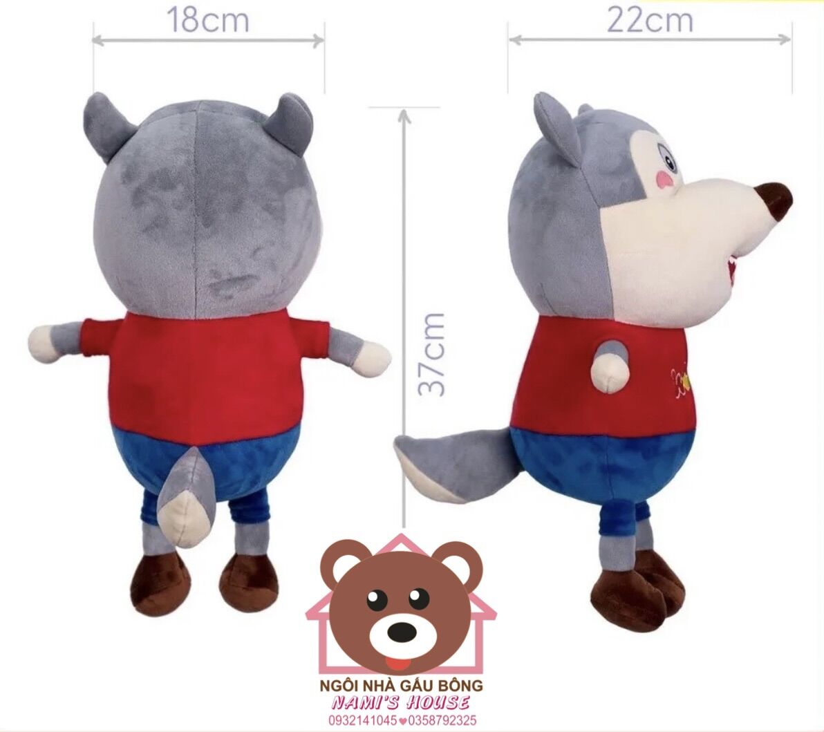 Gấu Bông Sói Wolfoo Thú Bông Wolfoo hoạt hình