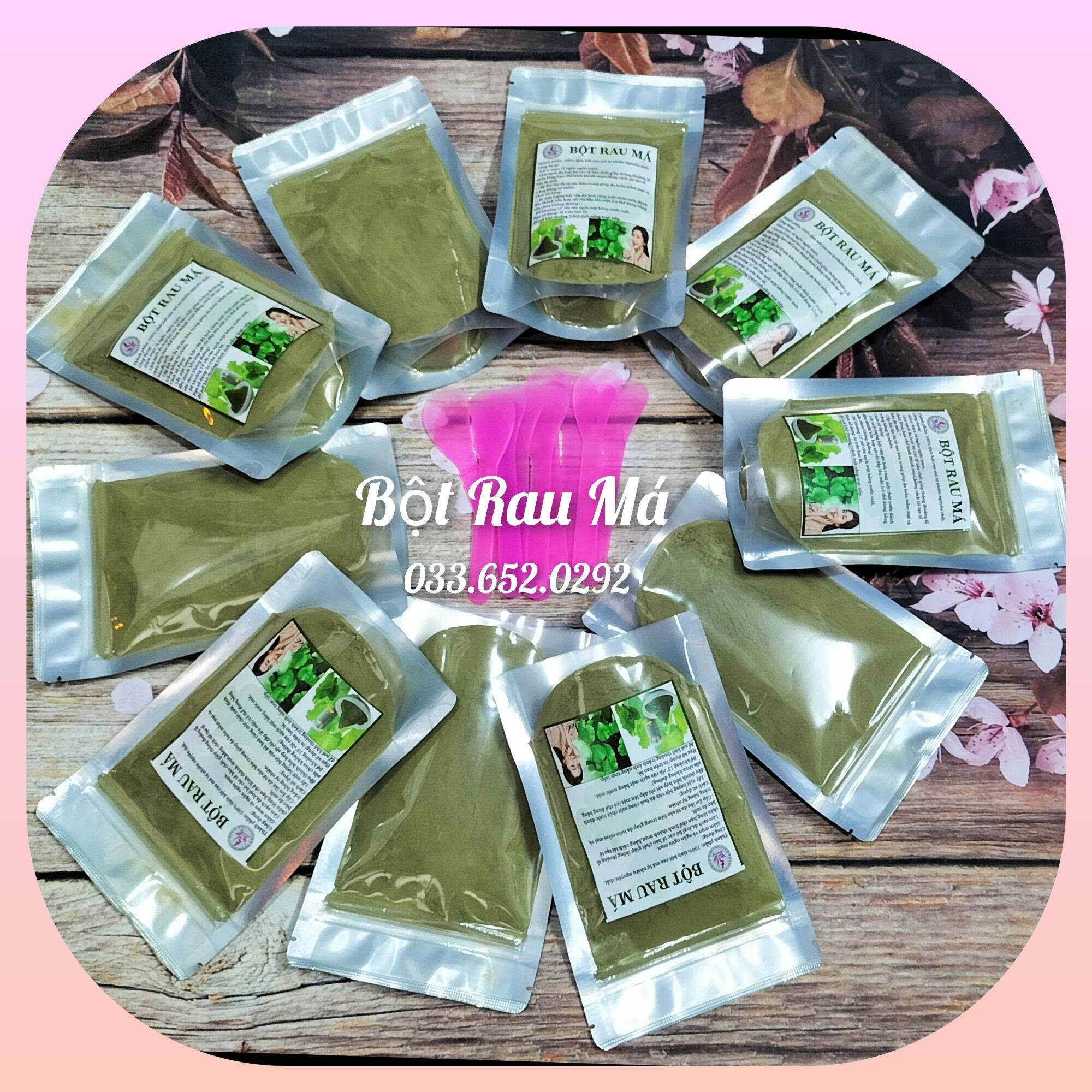 500g bột đắp mặt diếp cá/tía tô/khổ qua/nghệ/trà xanh dưỡng trắng da mờ nám