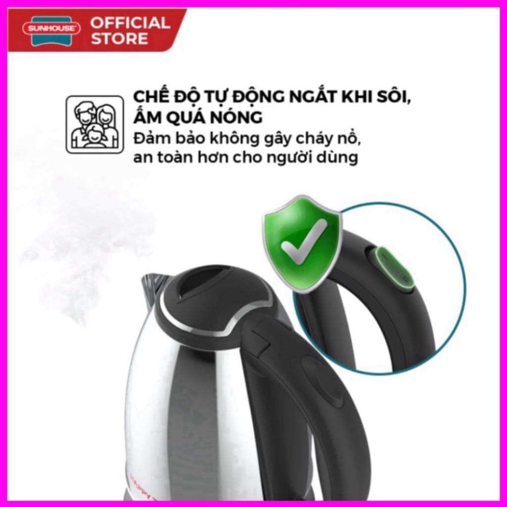 Ấm siêu tốc Sunhouse Happy Time 1lit8