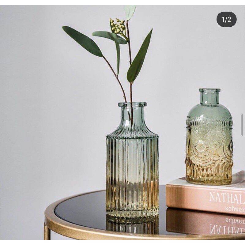 Lọ cắm hoa thủy tinh retro