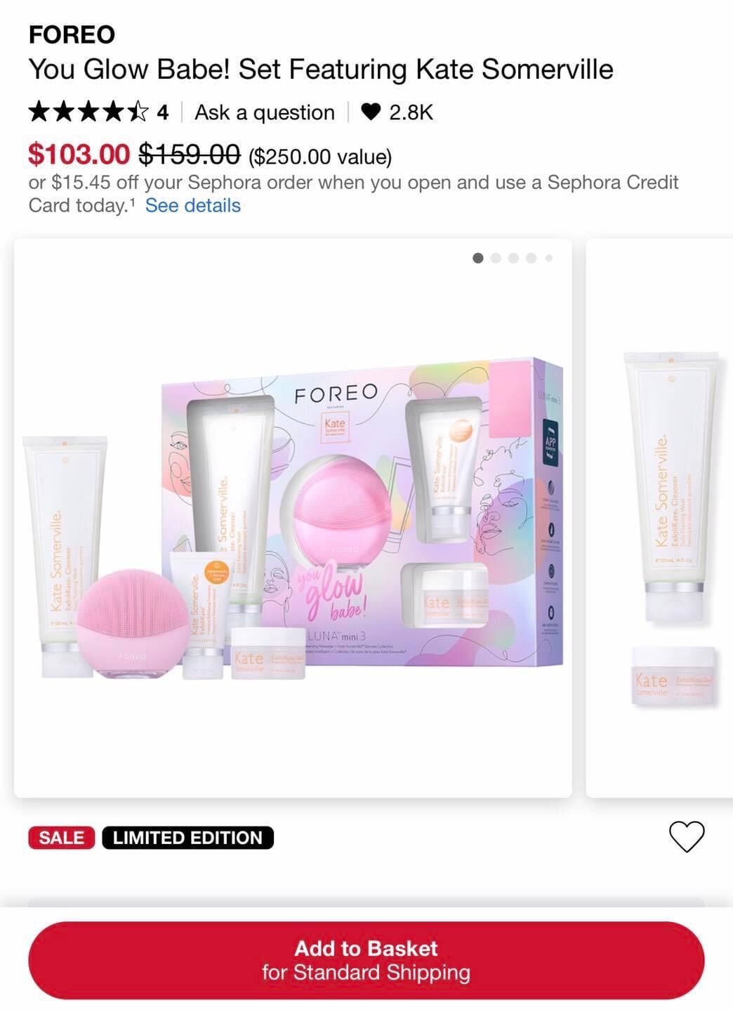 Set máy rửa mặt Foreo Mini3 - Bill Sephora Us