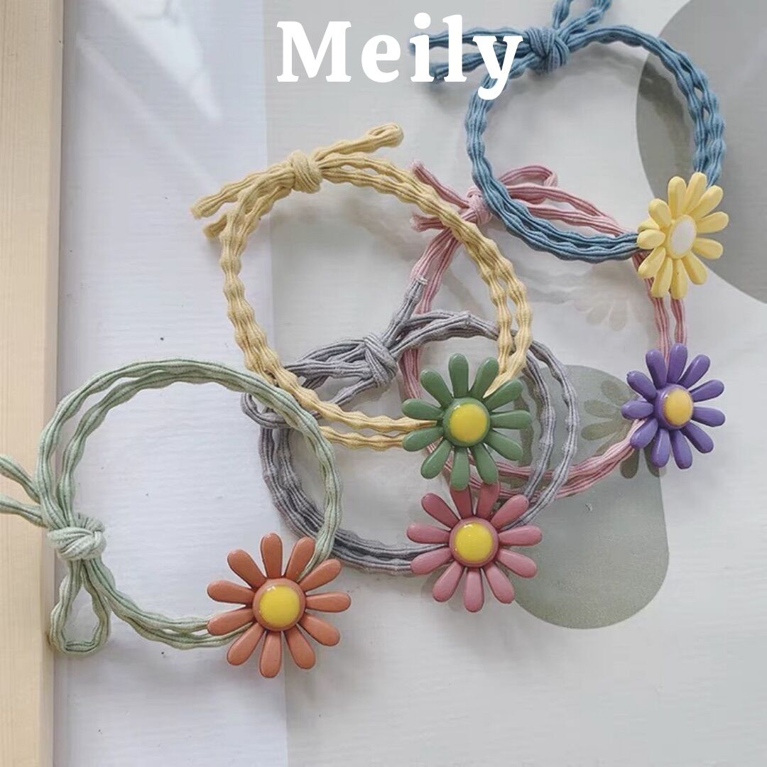 Dây cột tóc, chun cột tóc, buộc tóc hoa cúc Meily Store