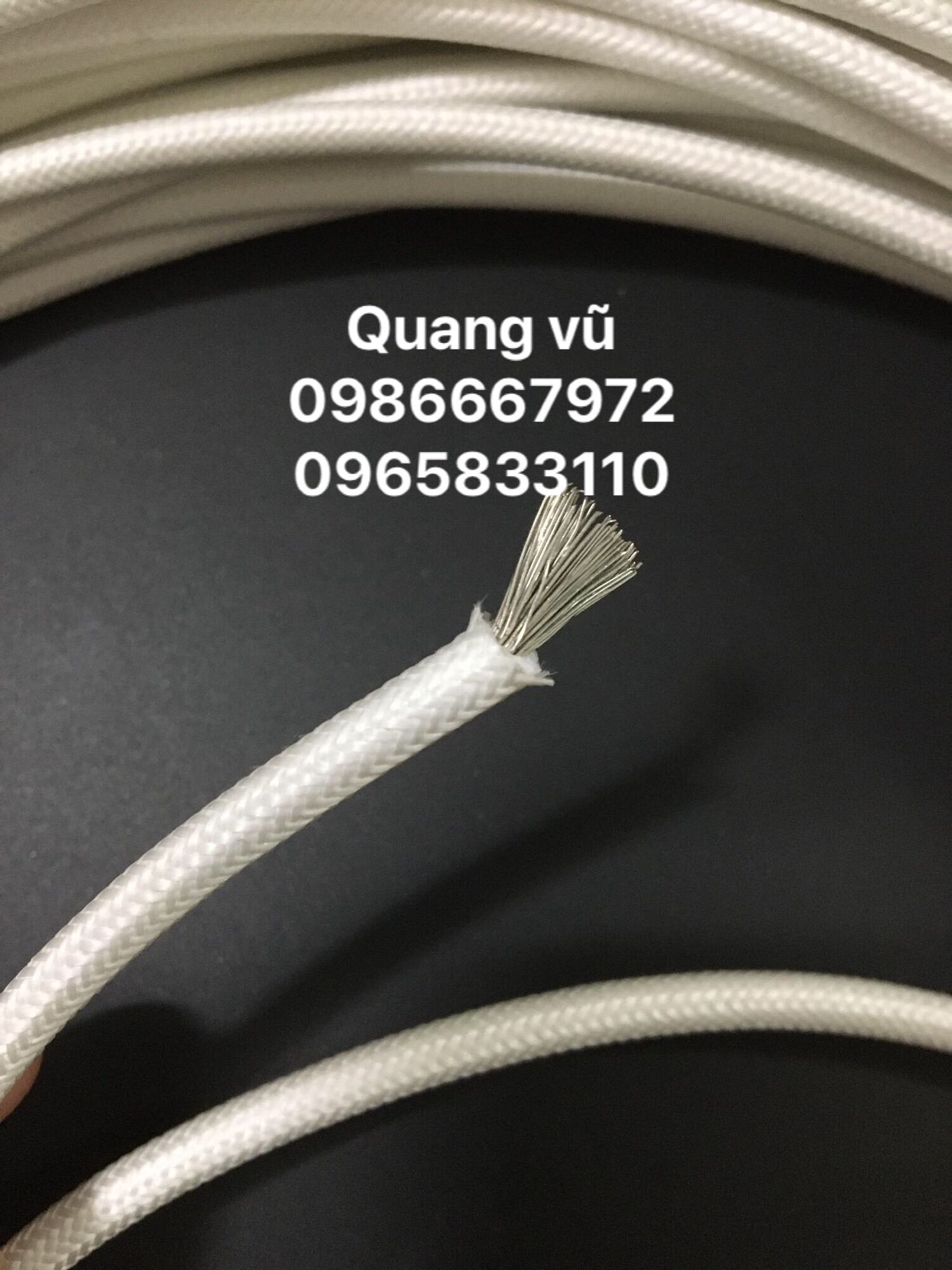 5m dây điện amiang chịu nhiệt ,chống cháy 1x4mm chịu nhiệt độ cao