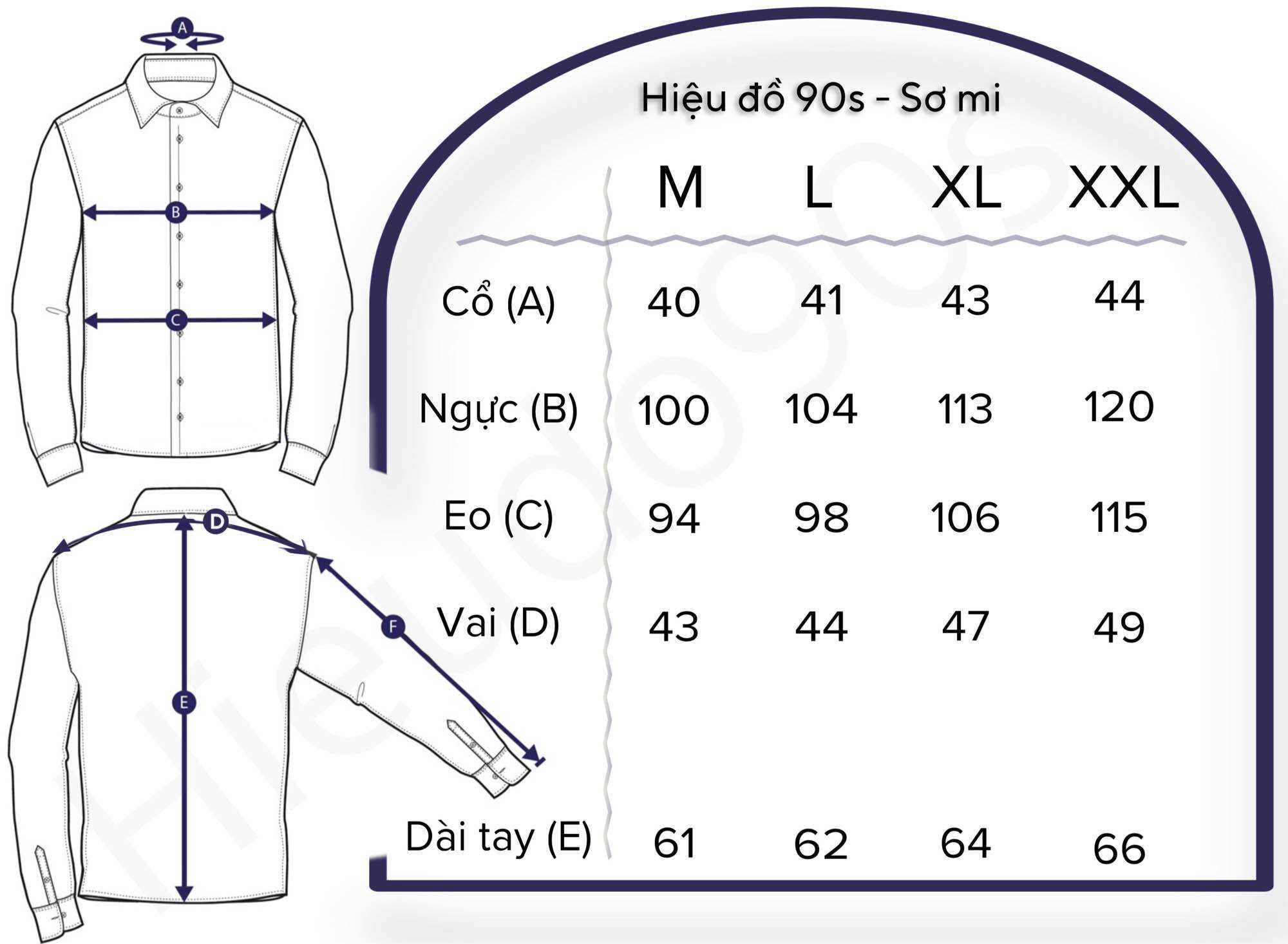 Sơ mi trắng cho nam cổ button-down form regular cổ cứng mặc vest