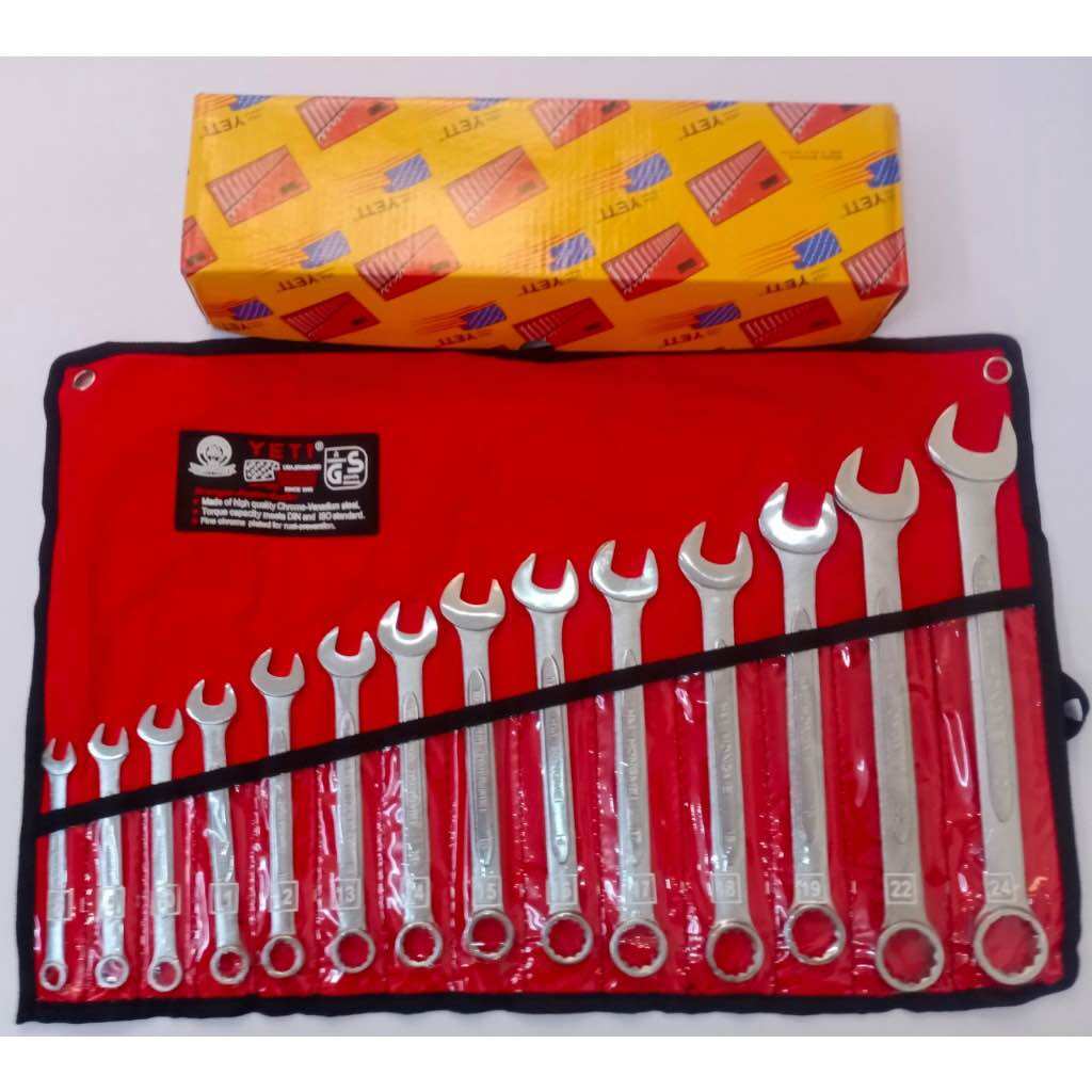 Bộ cờ lê 8-24 yeti mạ thép crv chống rỉ sét