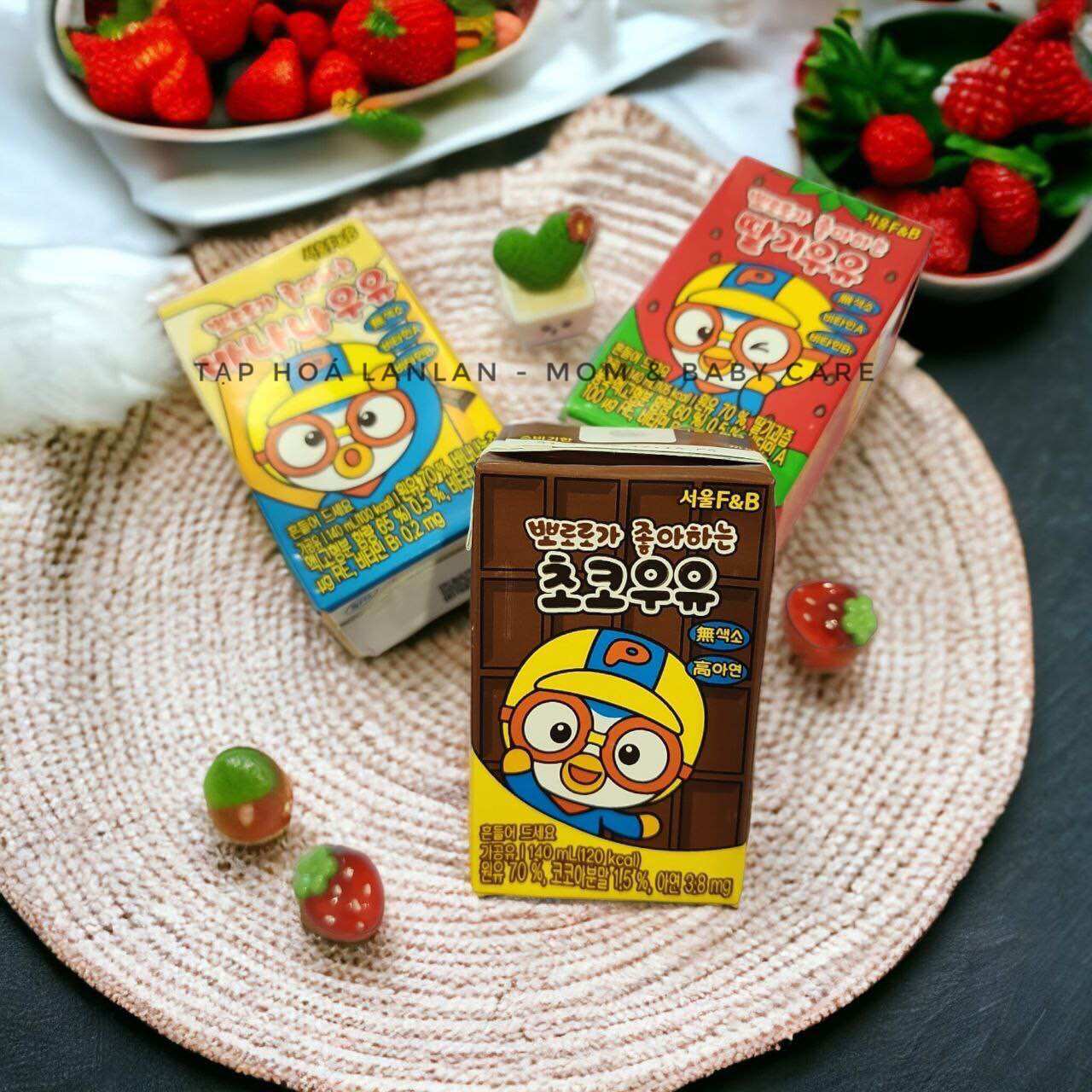 [ DATE MỚI] SỮA TƯƠI PORORO ĐỦ VỊ CHO MẸ LỰA CHỌN CHO BÉ CỦA HÀN QUỐC - 24 HỘP/ THÙNG