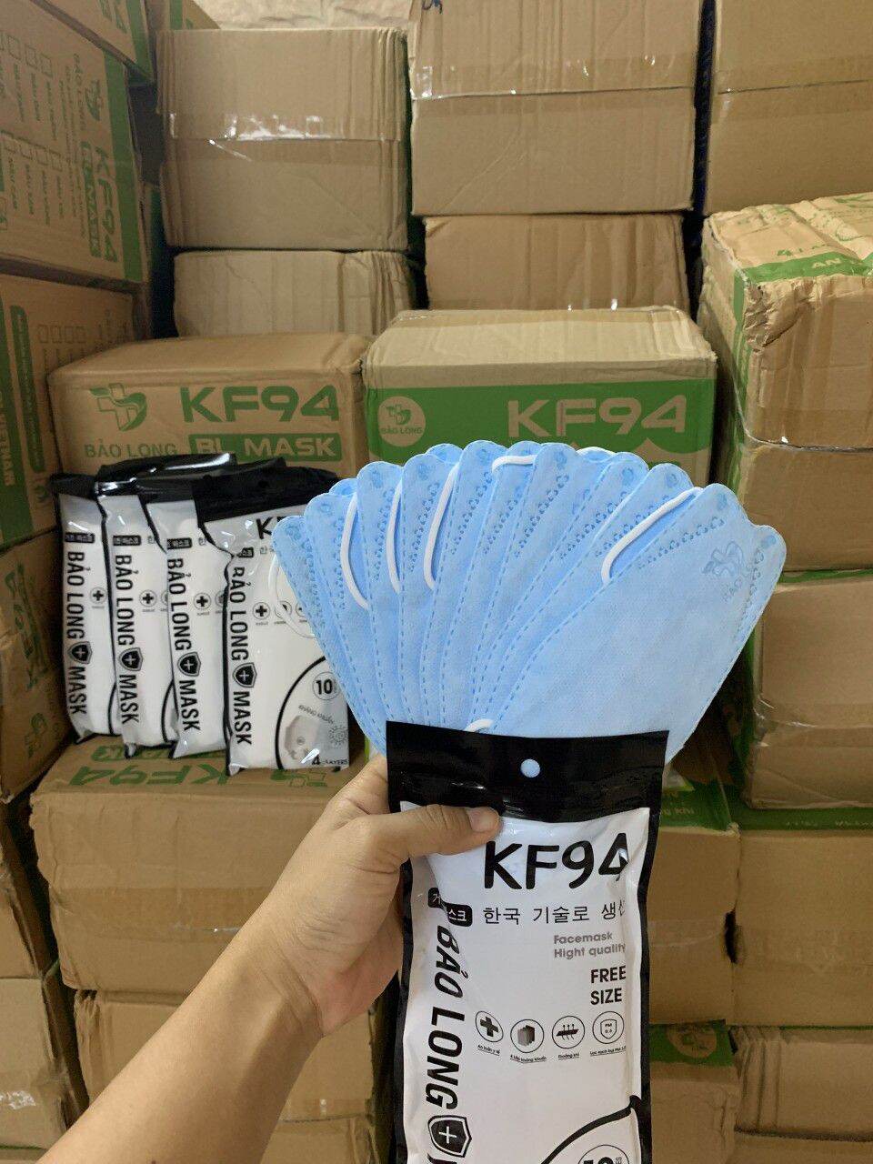 Khẩu trang 4D KF94 Bảo Long (thùng 300 cái)
