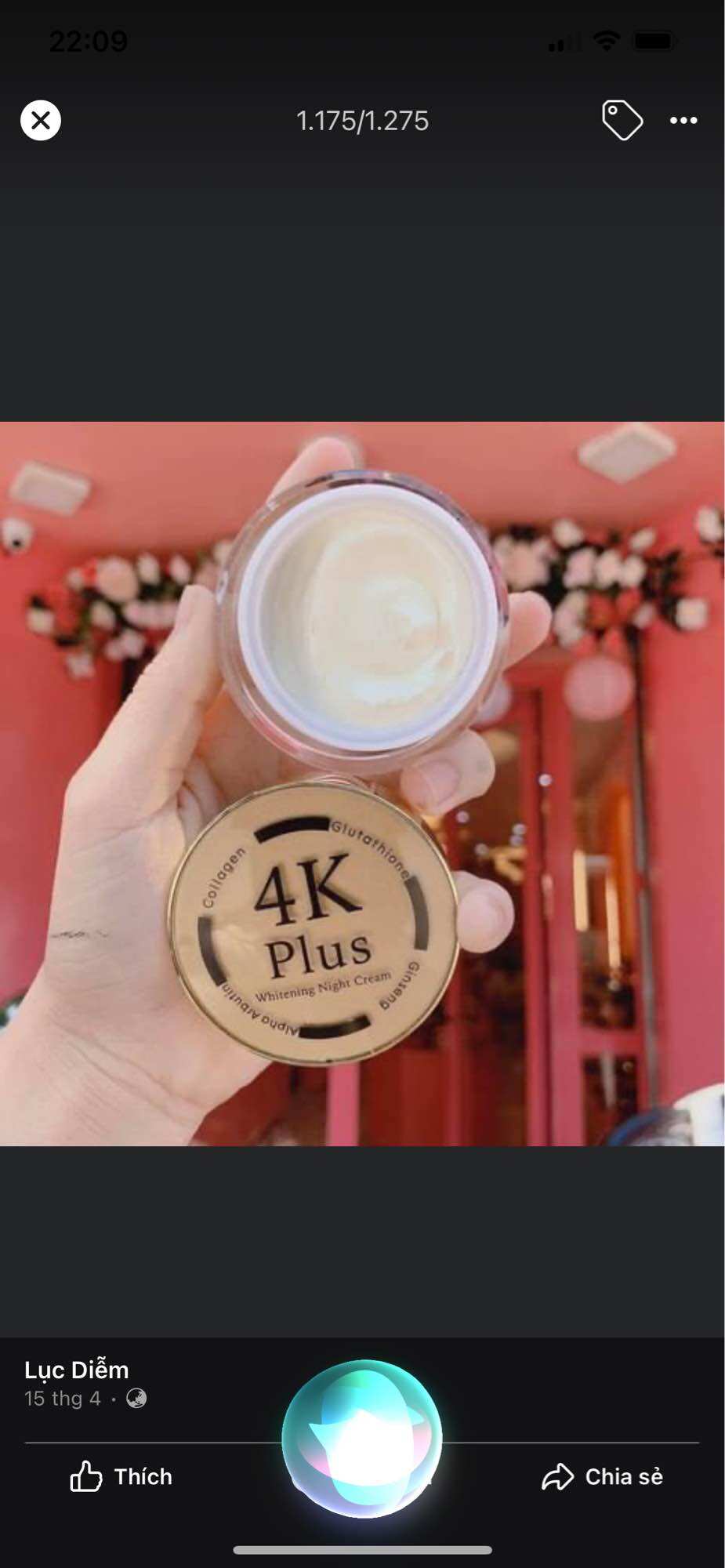 Kem Sâm  Dưỡng Trắng Da Ban Đêm 4K PLUS Thái Lan