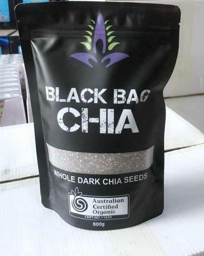 Túi 500g Hạt chia đen Úc Black bag chia date mới