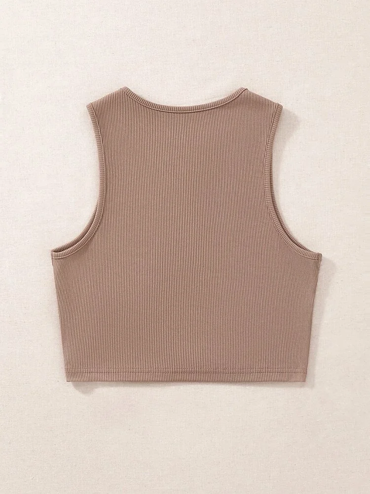 Áo croptop phối hai màu chéo (0810)