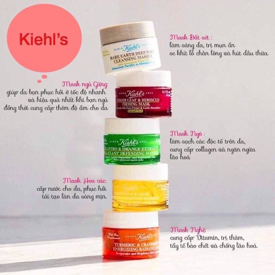 Mask Kiehl’s  Mặt nạ Đất sét dành cho da Mụn và dâu- Mini size 14ml