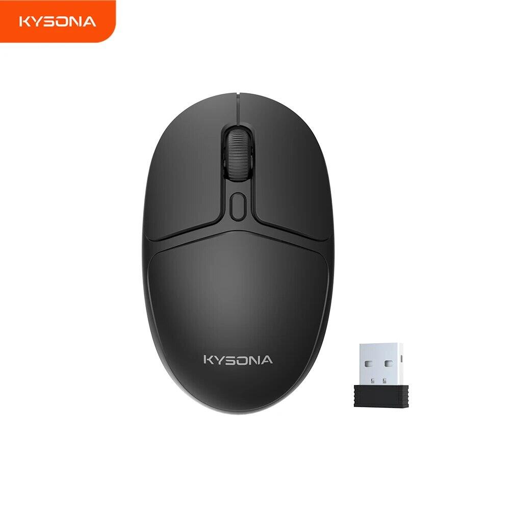 Kysona 1600dpi chuột không dây bluetooth im lặng usb nano đầu thu 2.4ghz cho máy tính macbook máy tính bảng laptop sạc quang điện tử mini phong cách