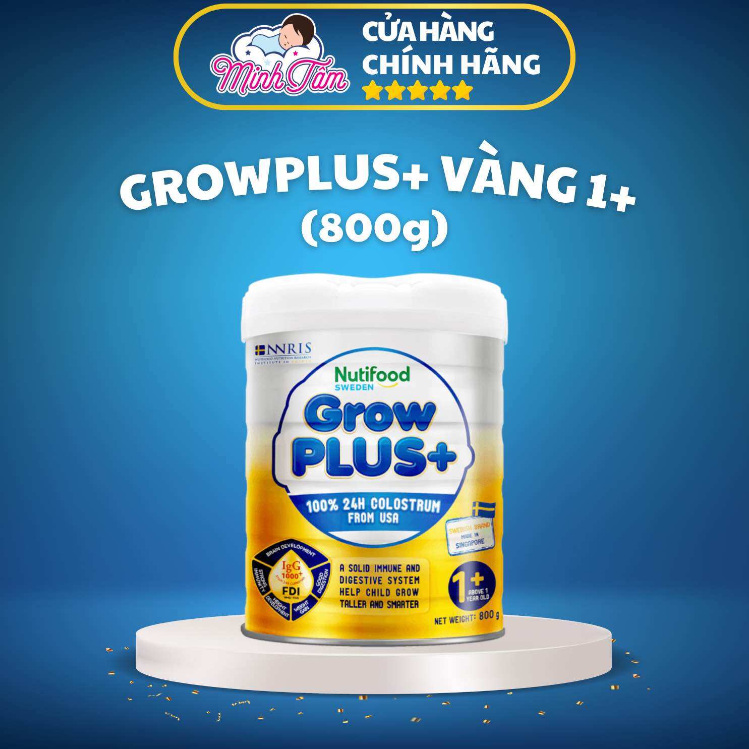 Sữa bột nutifood growplus+ vàng bổ sung sữa non 1+
