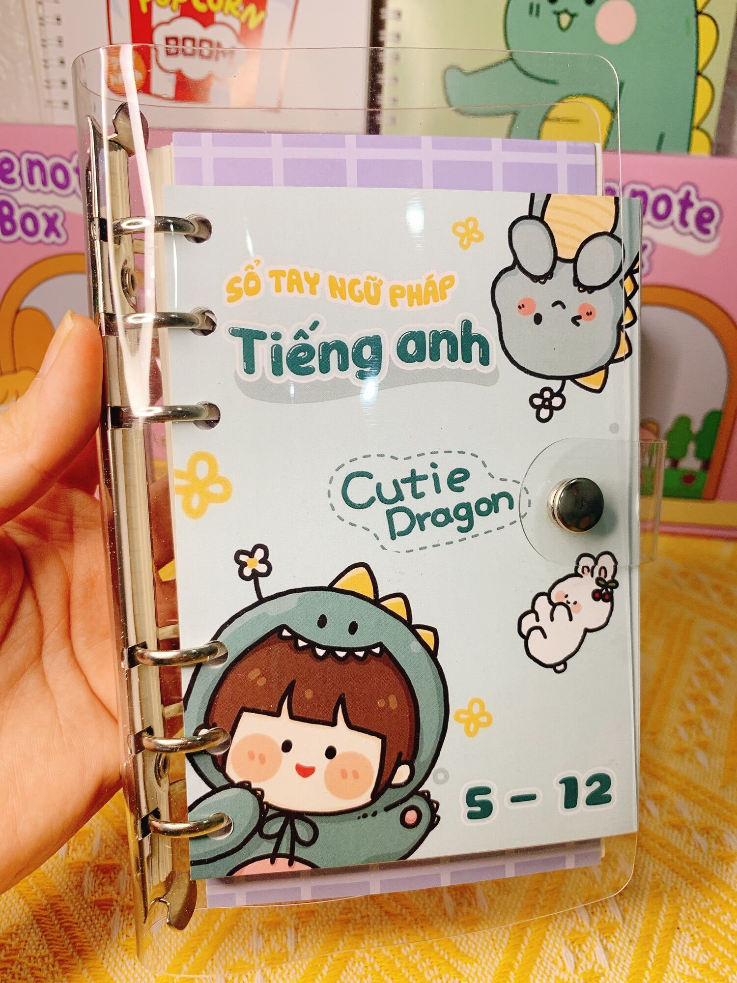 [Phiên bản đặc biệt 2023] Sổ tay binder còng sắt Tiếng Anh A6 + ruột sổ 100 tờ