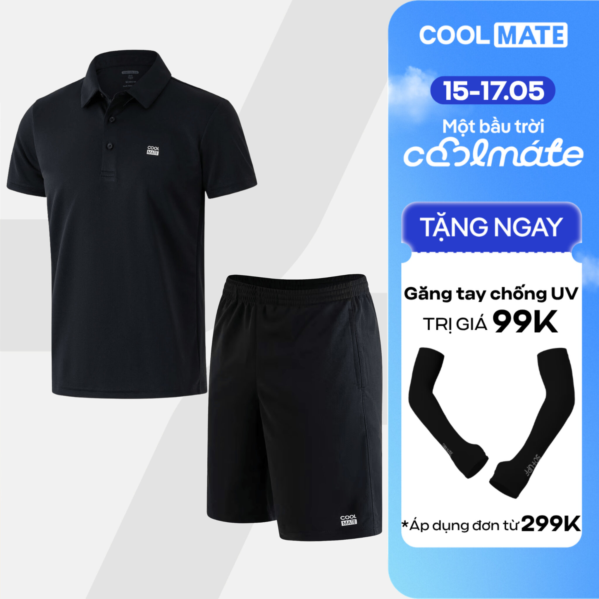 [TẶNG QUÀ ĐƠN TỪ 299K]Set đồ, bộ thể thao nam tập Gym, Pickleball ProMax S1 Áo Polo + Quần shorts mềm mại, thoáng khí, nhanh khô logo Coolmate