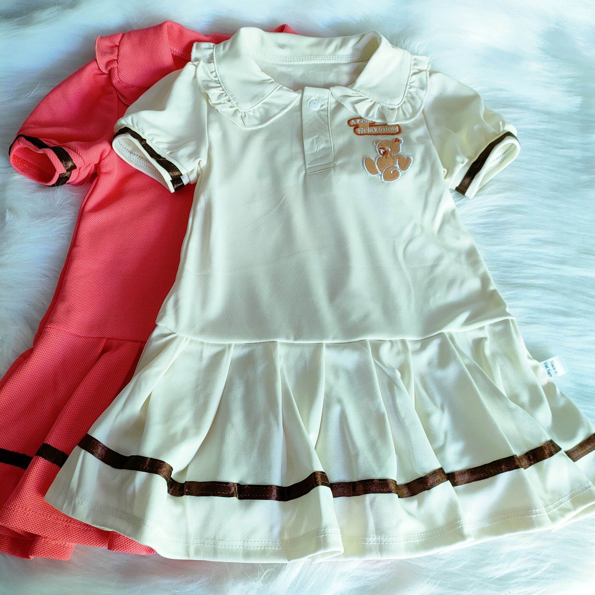 Váy polo bé gái chất polo cotton mềm mát size