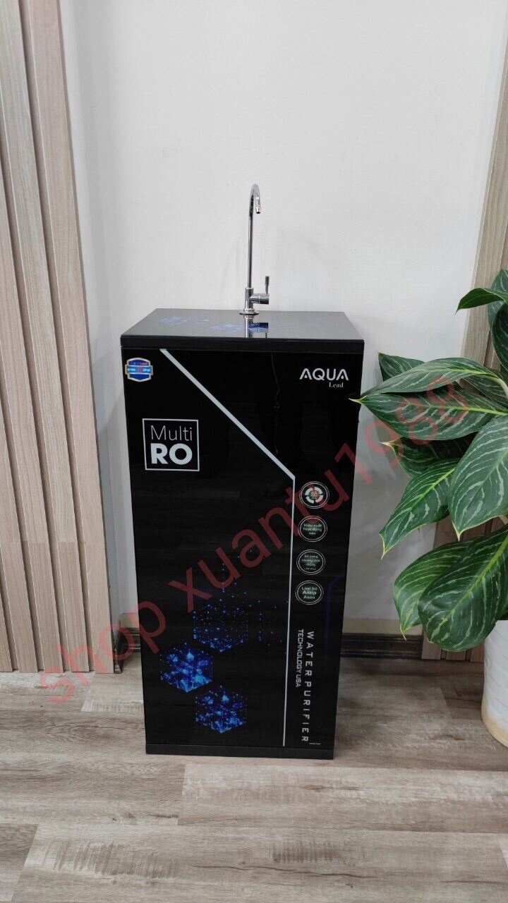 Máy lọc nước RO Aqua lead 11 cấp lọc có vỏ tủ kính cường lực 4d