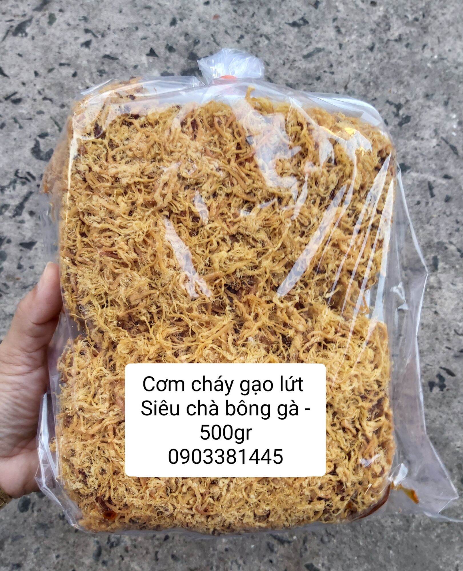 1kg cơm cháy gạo lứt siêu chà bông gà - shop ăn vặt q12- giảm 10k khi mua đơn từ 150.000đ