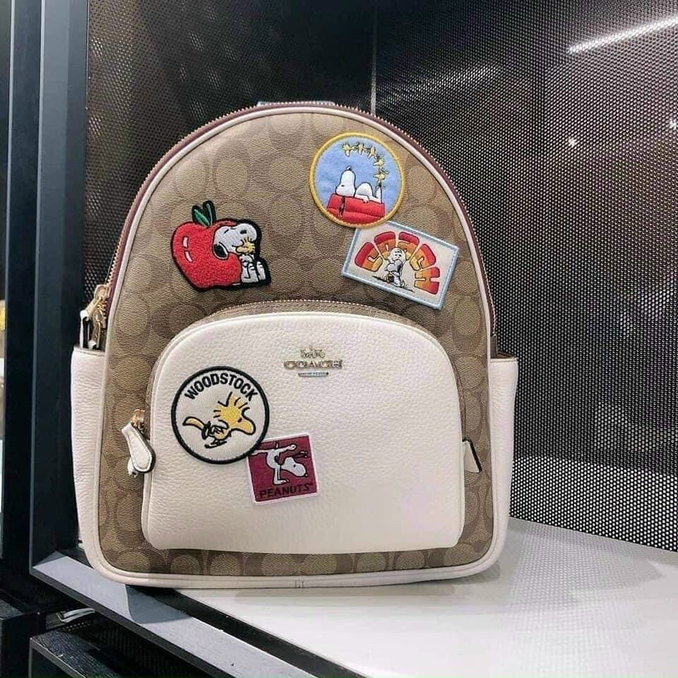 Ba lô C🅾️ach X Peanuts Court Backpack da thật chuẩn xịn xò