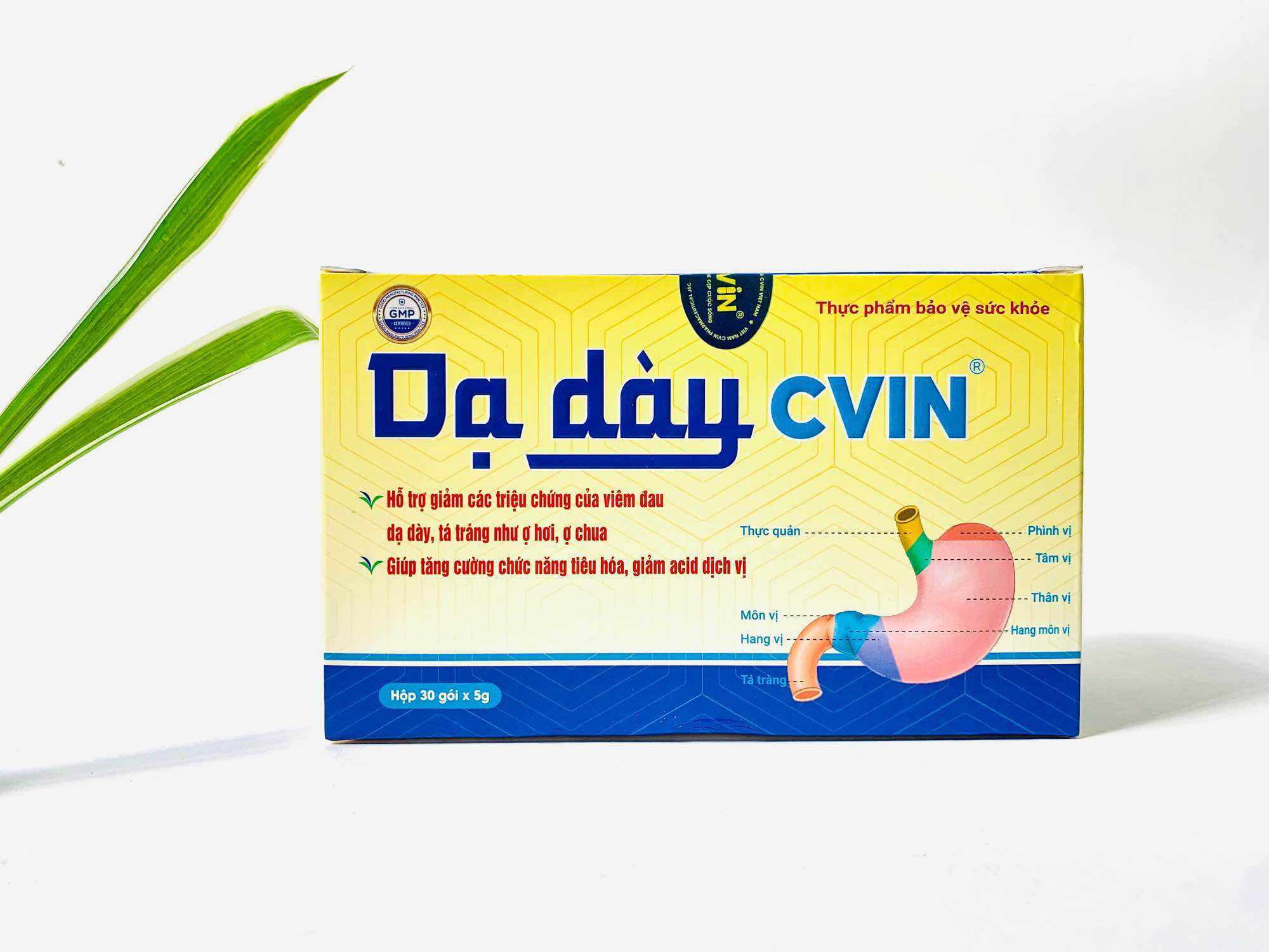 Hộp 30 gói Dạ Dày Cvin thảo dược giảm acid dịch vị, hỗ trợ giảm viêm đau trào ngược dạ dày thực quản