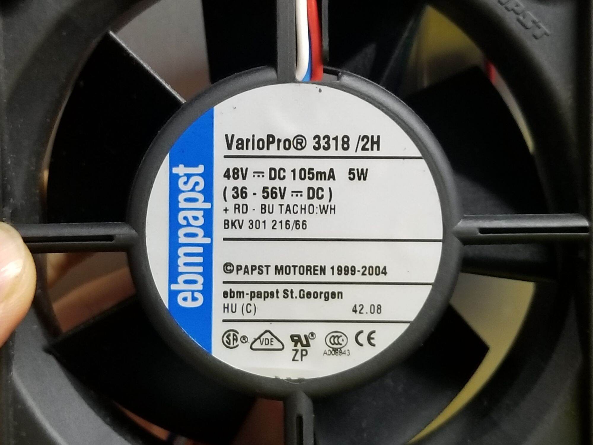 Quạt gió 48V DC Ebmpapst VarioPro 3319 (Auto 36-56V DC 5W) KT: 92x92x25mm. Sử dụng hút ẩm, thông gió. Chống nước IP68