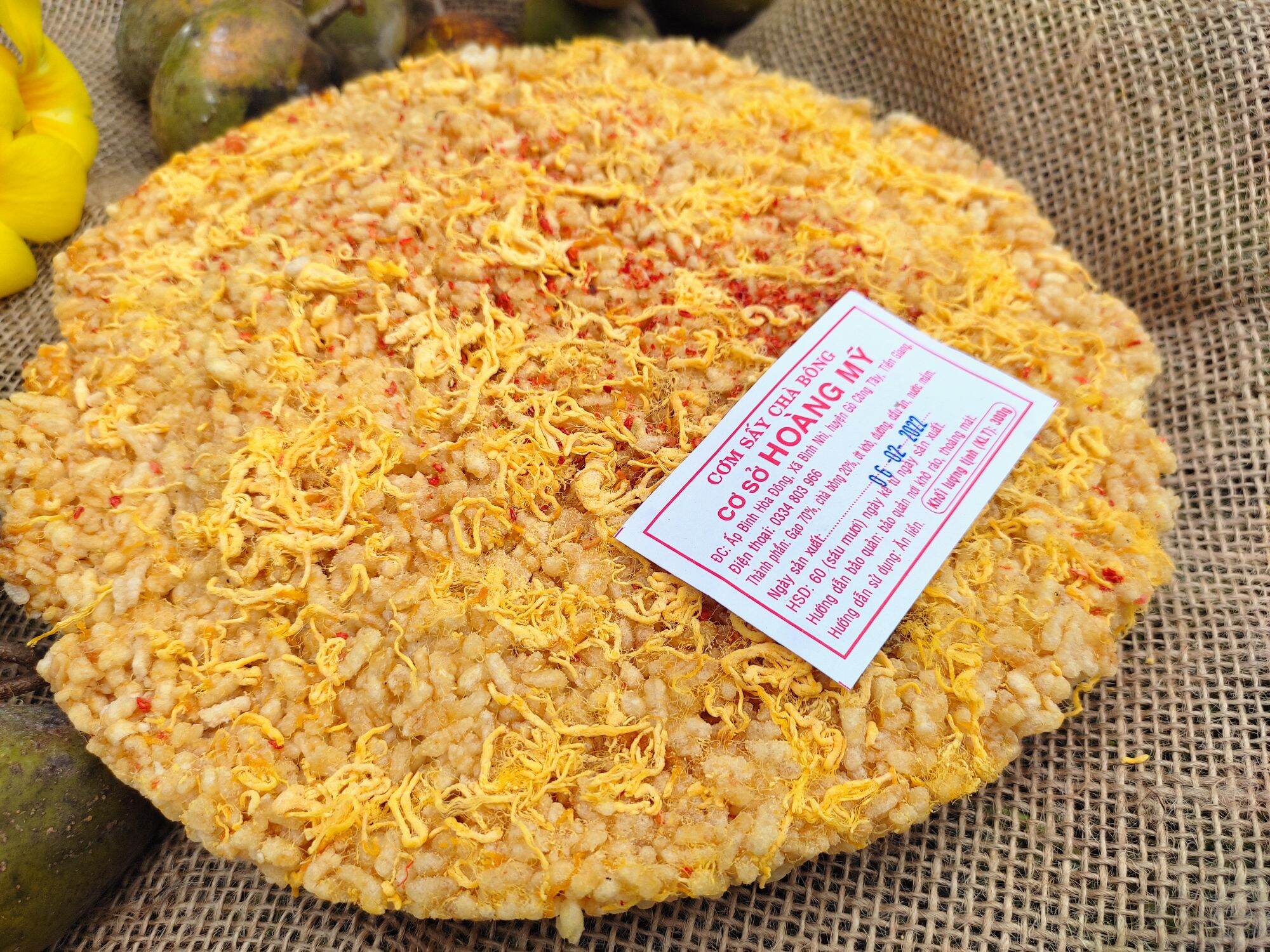 Cơm sấy chà bông sốt mắm ớt size 25cm 300g (Cơm sấy giòn ít dầu không phải chiên)