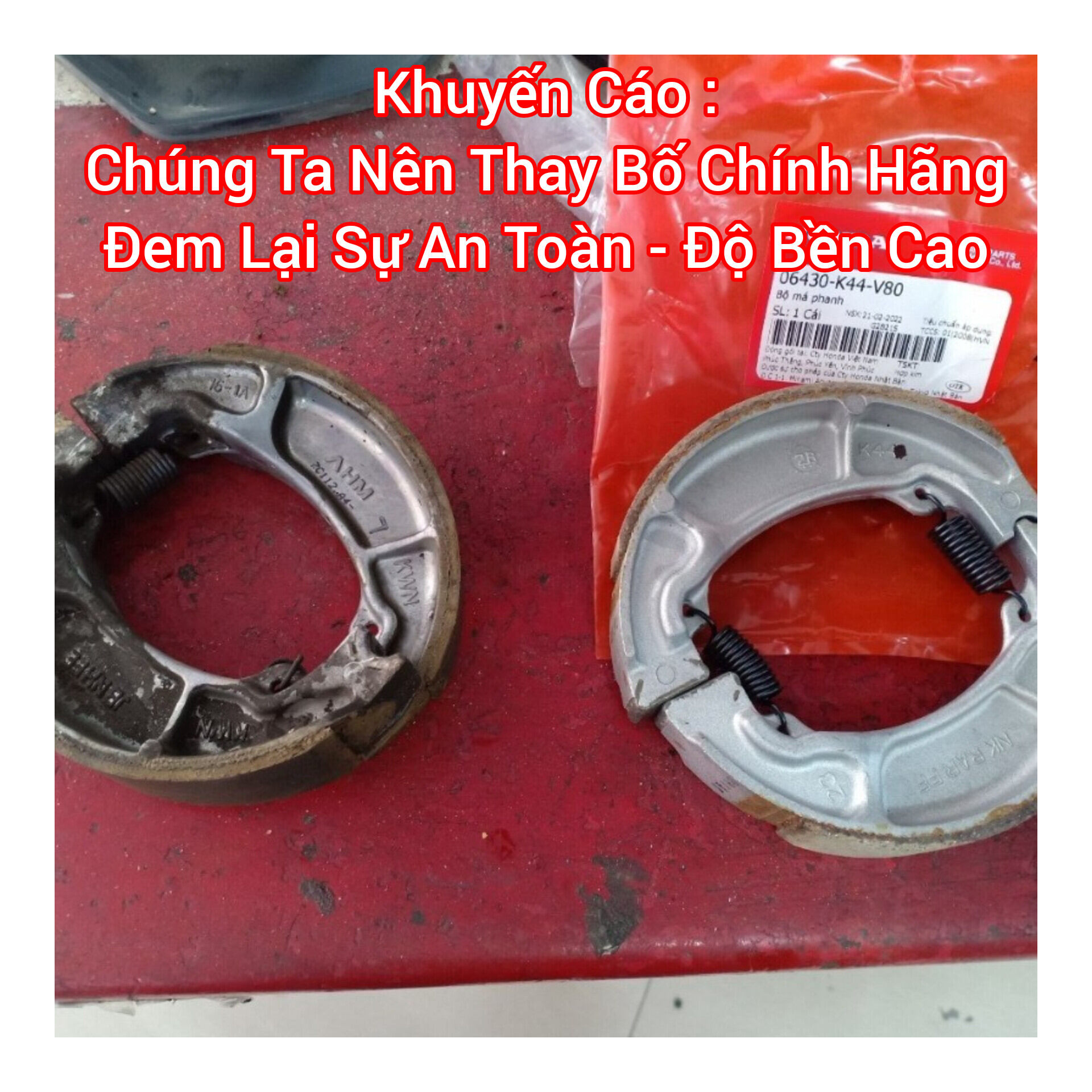 Bố thắng sau tay ga honda : ab , click , vario , vison, pcx , lead , sh , dylan , ps , @