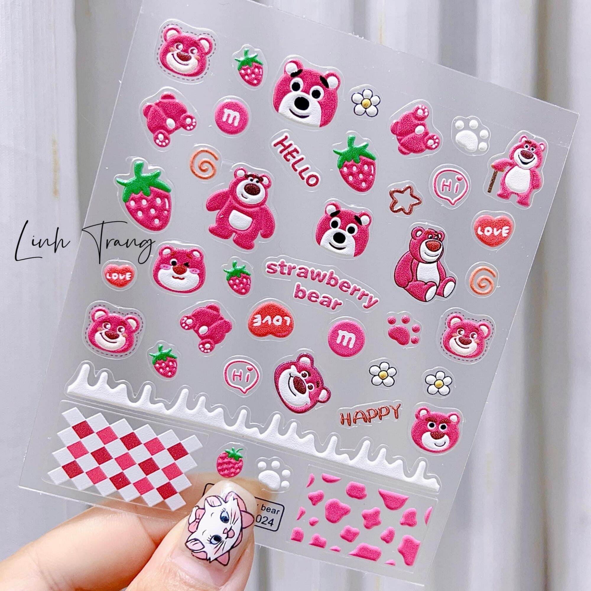 Sticker lụa Sticker 5D dán móng trang trí nail cao cấp